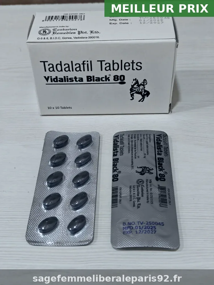Commandez votre Vidalista Black 80mg en France — dès 0,42€ — livraison express en France